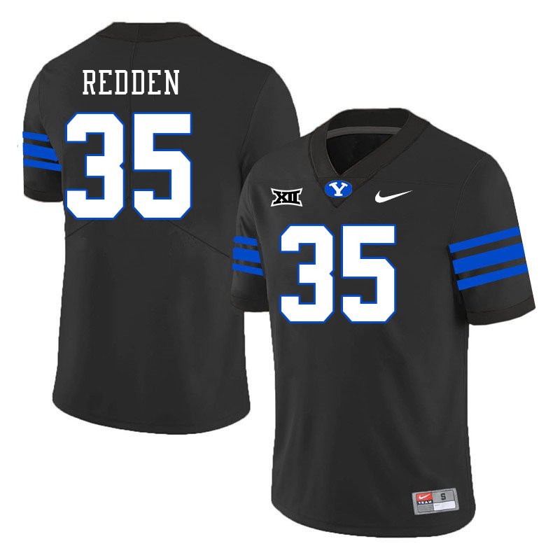 Men #35 Bentley Redden BYU Cougars College Football Jerseys Stitched Sale-Black